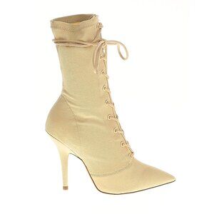 NEW Yeezy Season 6 Stretch Canvas Lace Up Ankle Boot Military Victorian Stiletto